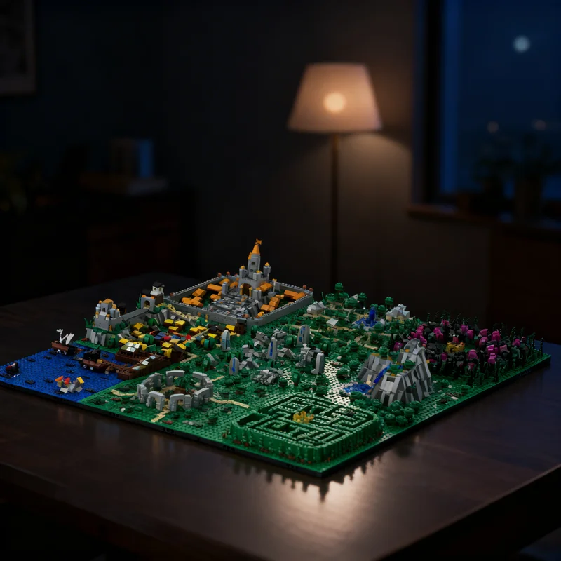 

6265 деталей MOC: Конструктор «Фантастический мир» из 9 моделей MOC, Замок в стиле фэнтези, Архитектурные блоки, Игрушка-конструктор, Рождественский подарок, Кирпичики для детей
