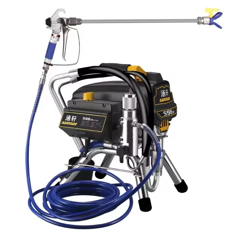 Latex Paint Spray Gun, 110V/220V Electric Plunger High-Pressure Airless Sprayer, Professional Grade