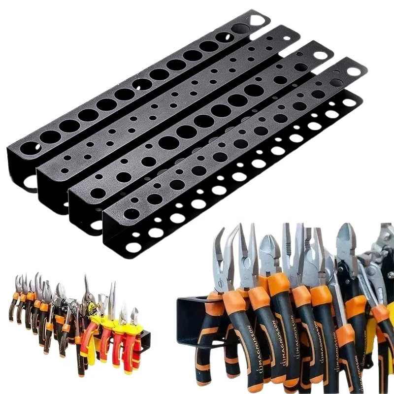 Screwdriver Plier Storage Rack Metal Heavy Duty Wall Mounted Tools Organizer For Garage Workshop Multifunctional Tool Managemen