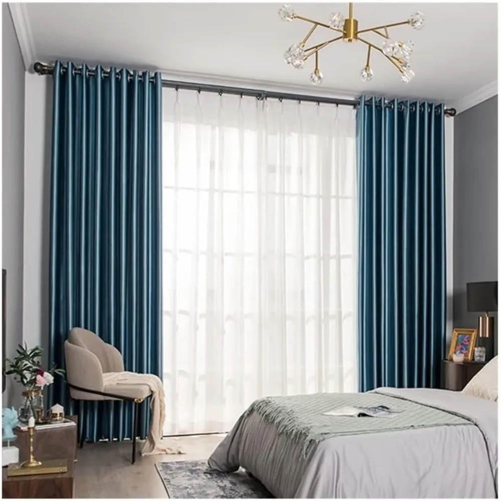 Tende termiche invernali a risparmio energetico per camere da letto - Riduzione del rumore e tende per finestre con design occhielli per soggiorni e B