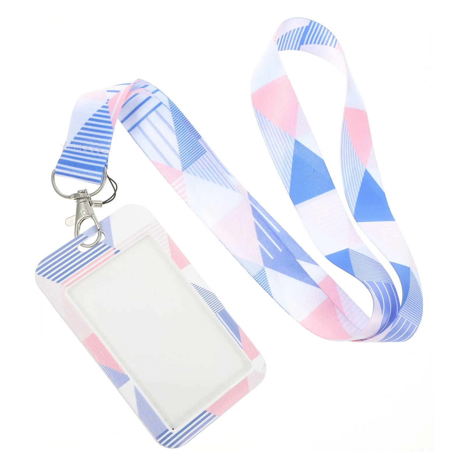 Protective Card Sleeve with Lanyard for Id Cards Name Badges Pass Cards Clear Front View Polyester Material Compact Lightweight