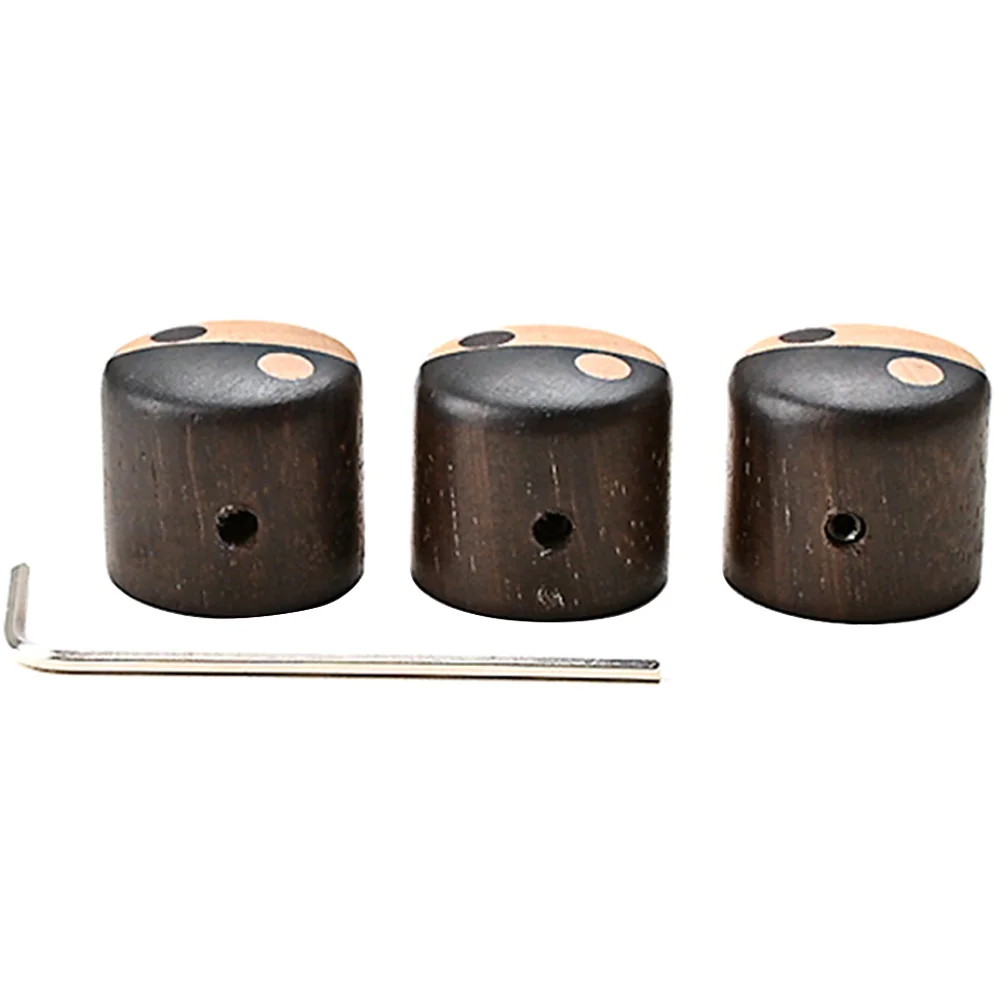 

3 Pcs Guitar Knobs Wooden for Electric Guitars Bass Volume Parts Accessories Compatibility Installation Gifts