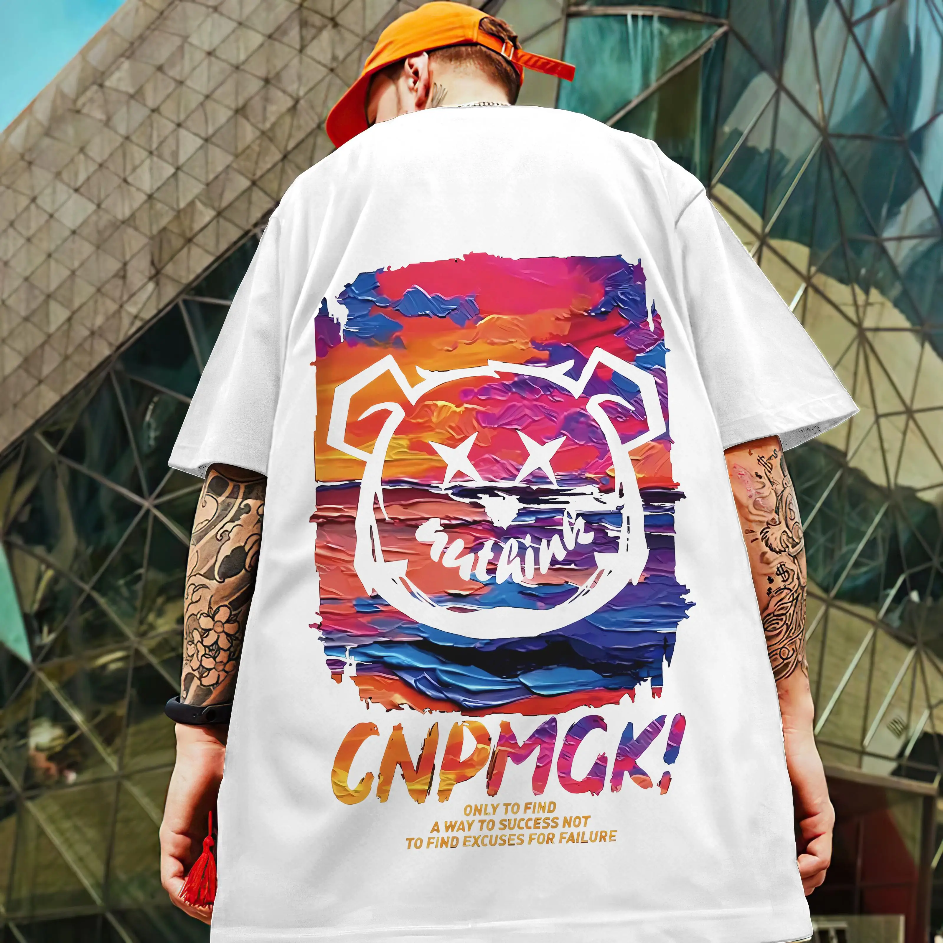 

3d Colorful Bear Printed Men's T-Shirt Summer Casual Short Sleeved Tops Loose Oversized Harajuku T-Shirt For Men 2024 New Tees