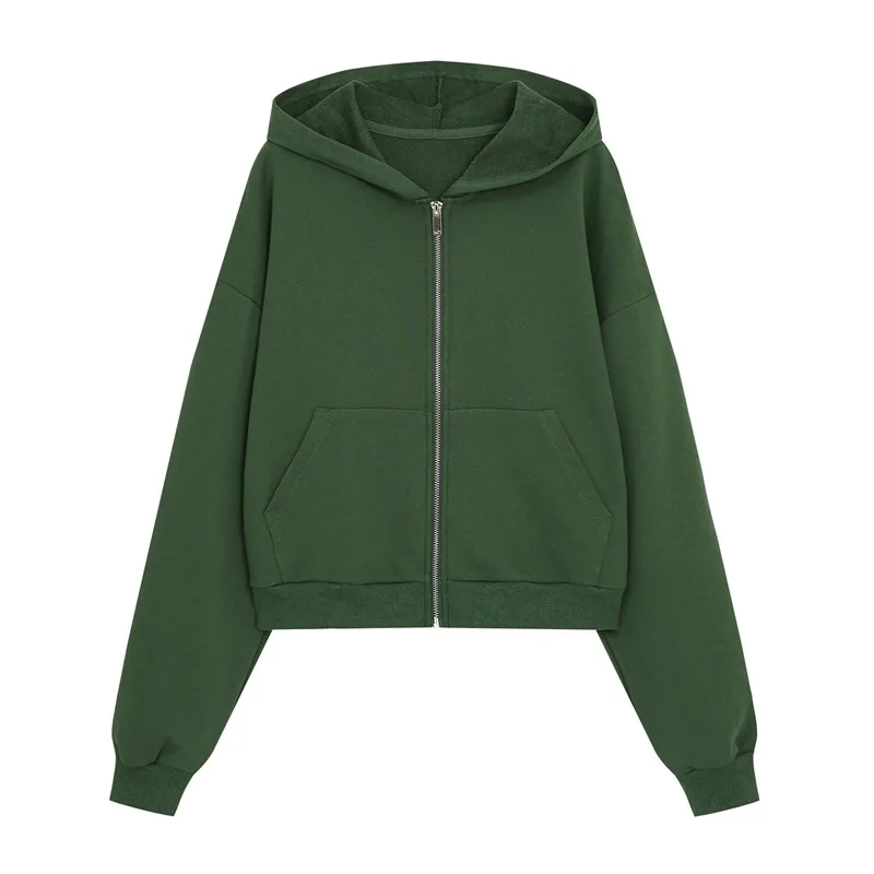 Guobioziy Women's Suit 2026 Spring and Autumn New Fashion Casual Solid Color Washed Effect Zipper Hoodie and Pants Set