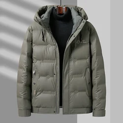 YEAE Men's Down Jacket Short Casual Thick Hooded Winter Coat Men's Warm Men's Coat Clothes Jacket