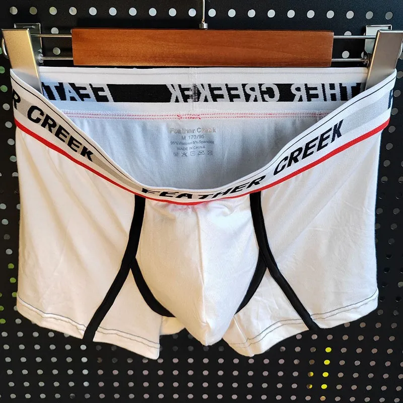 

Bulge Separation Boxer Briefs for Men Sexy Large U Convex Pouch Sports Shorts Soft Elastic Breathable Comfort Daily Wear Trunks