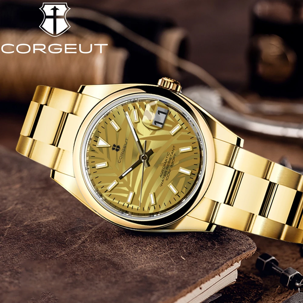 CORGEUT NH35 36mm 39mm Jungle Explorer Business High Luxury Fashion Mens Watch Automatic Mechanical Sapphire Waterproof Luminous