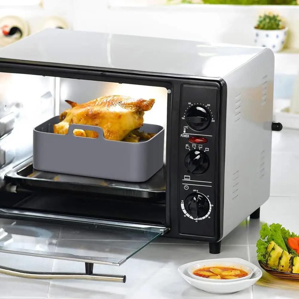 Non-stick Silicone Mat Silicone Air Fryer Liner Non-stick Mat Heat Resistant Reusable Baking Pan Insert Extended for Af500