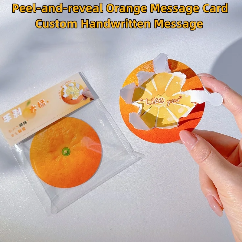 

Creative Peel-and-Reveal Message Card DIY Handwritten Card for Couples A Surprise Stress-Relieving and Heartwarming Little Card