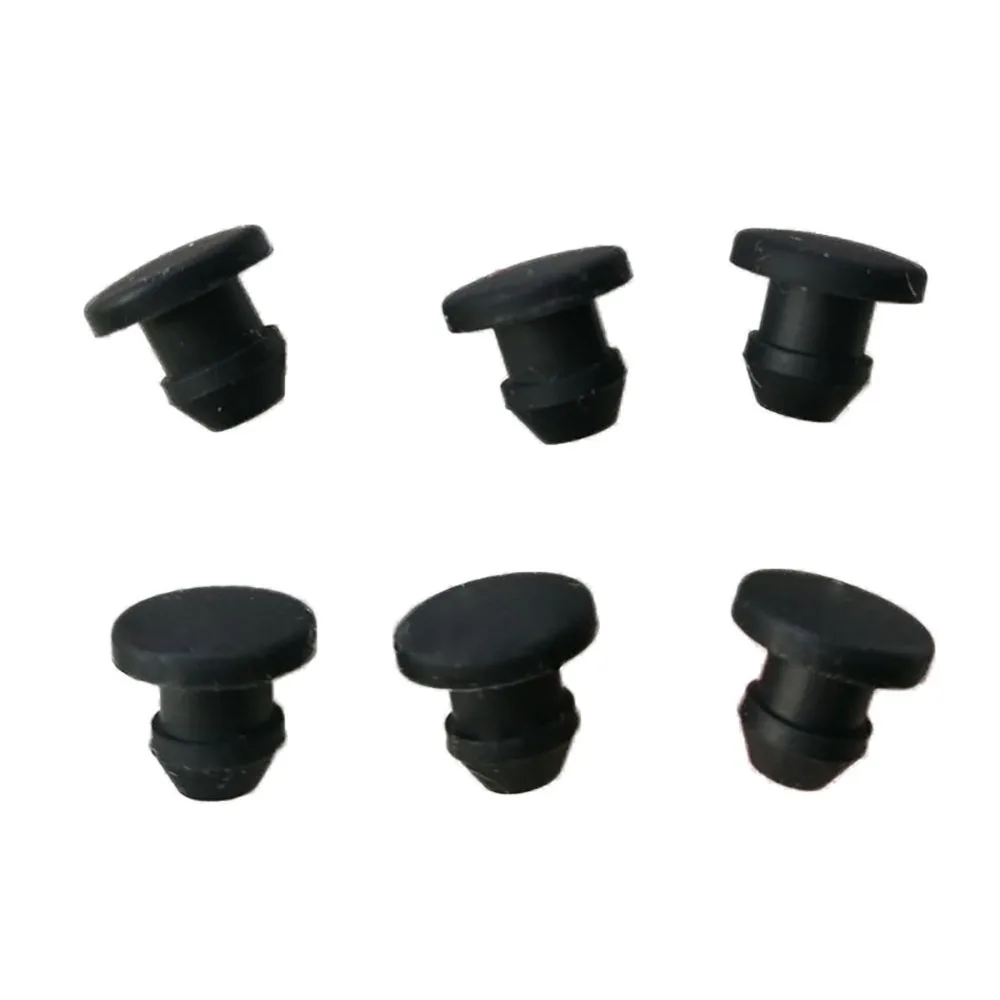 10pcs 2.5/3/3.5/4mm Silicone Rubber Hole Caps Solid T-type Plug Cover Snap-on Gasket Blanking End Cap Food Grade Seal Stopper