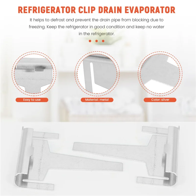 AY03-DA61-06796A مبخر تصريف بمشبك الثلاجة - للثلاجات - يستبدل PS4145120 AP5579885 - عبوة من 4 قطع