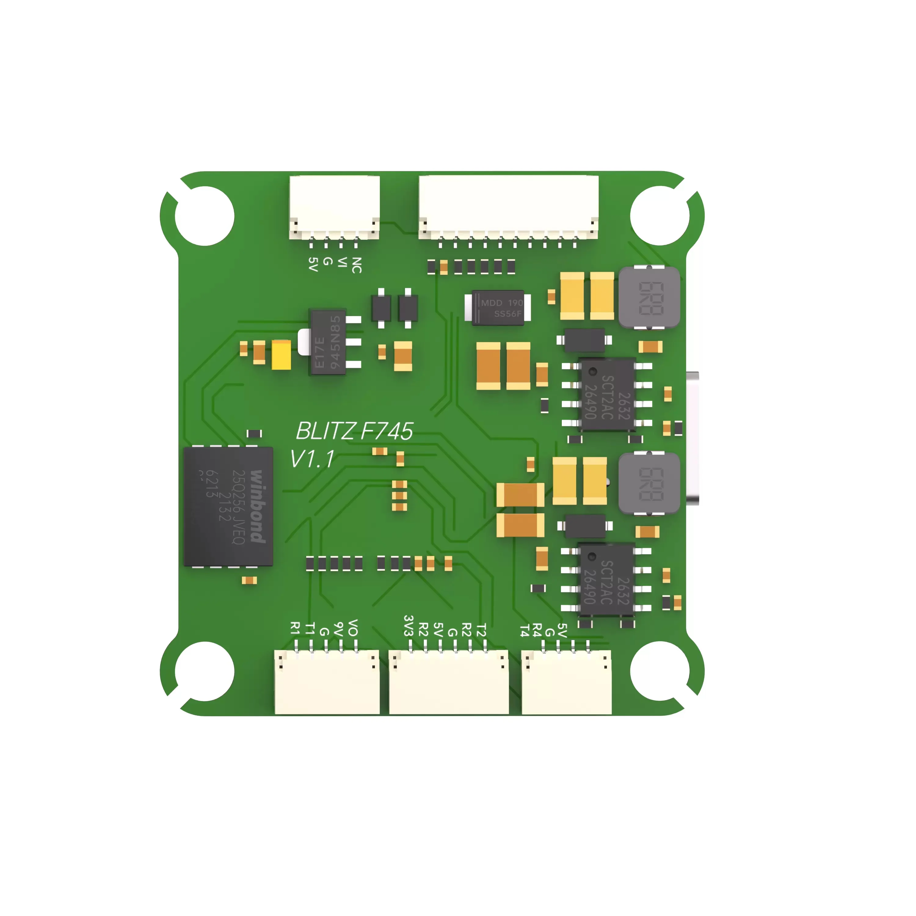 AeroPartsiFlight BLITZ F745 55A 2-6S Stack with BLITZ F745 FC BLITZ E55 4-IN-1 ESC for FPV