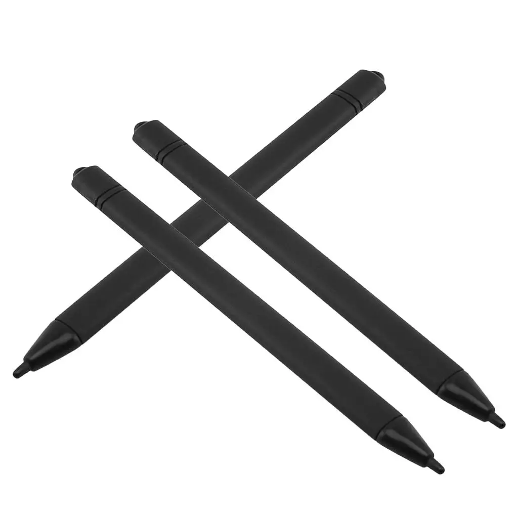 LCD Writing Board Accessory Replacement Stylus Pen Plastic Black 12.2cm for Drawing Memo Pad Kids Study Notes Home School 3 Pack