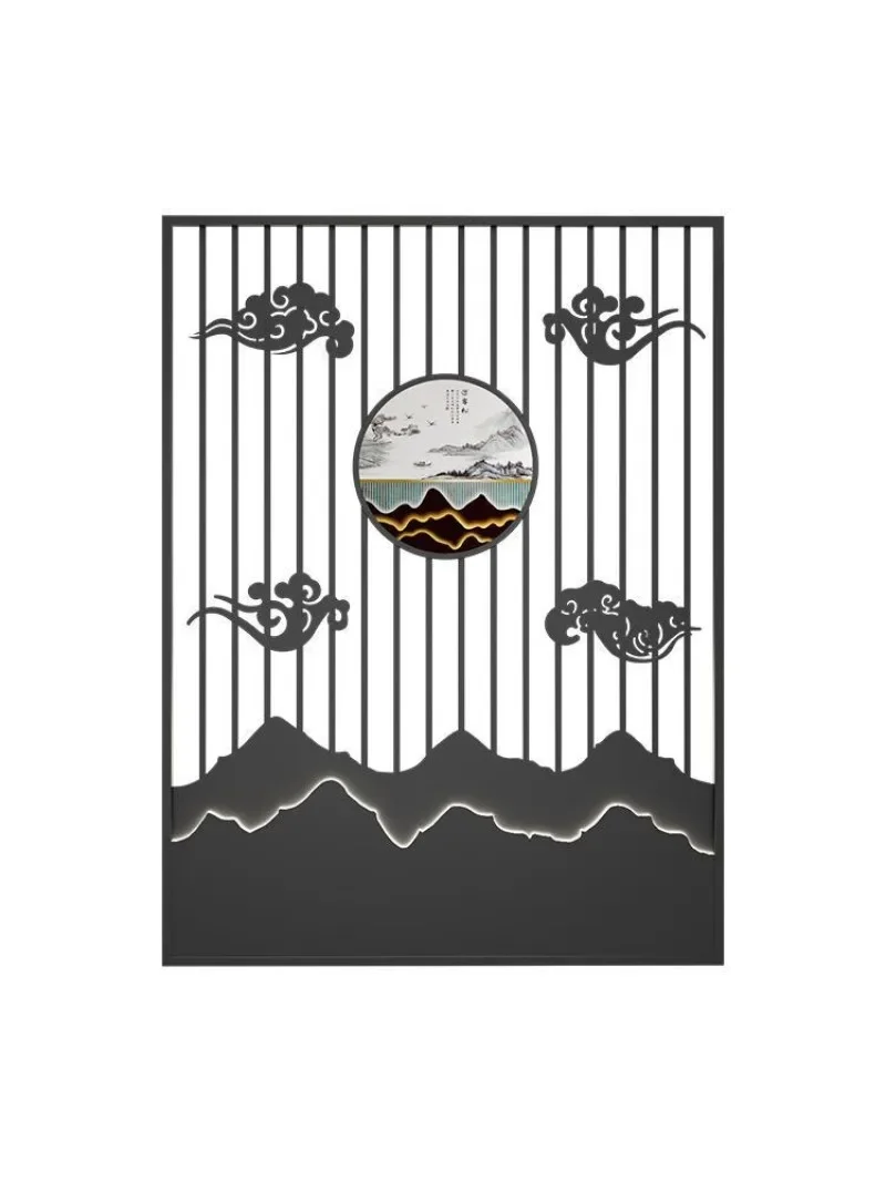 

Restaurant booth, partition new Chinese wrought iron screen, hot pot shop decorative fence