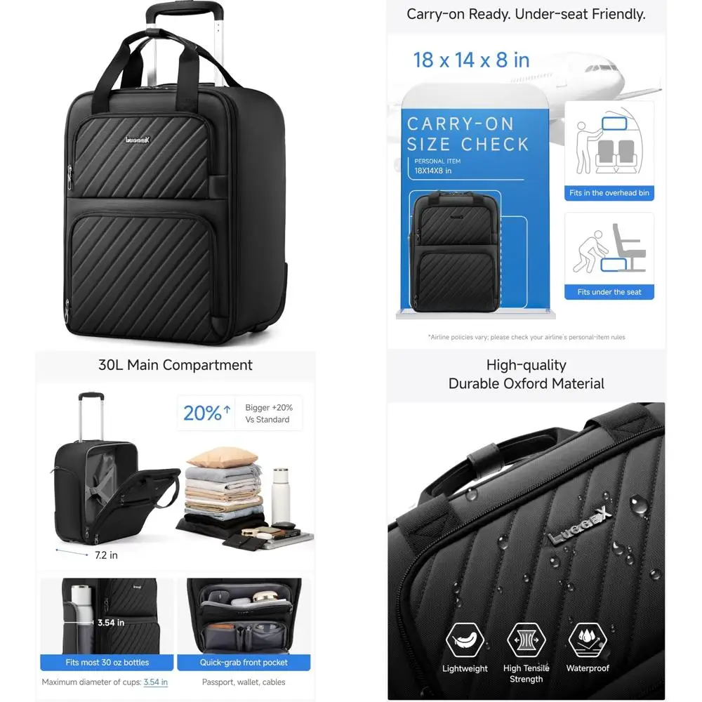 

Легкий нижний чемодан Spinner — мягкий ручной чемодан с персональными предметами для стильных путешествий