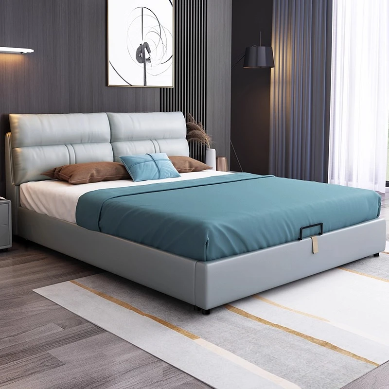 

luxury modern Two persons bed 150x200cm 180x200cm king size Double beds bases and frames with headboard 2 personnes furniture