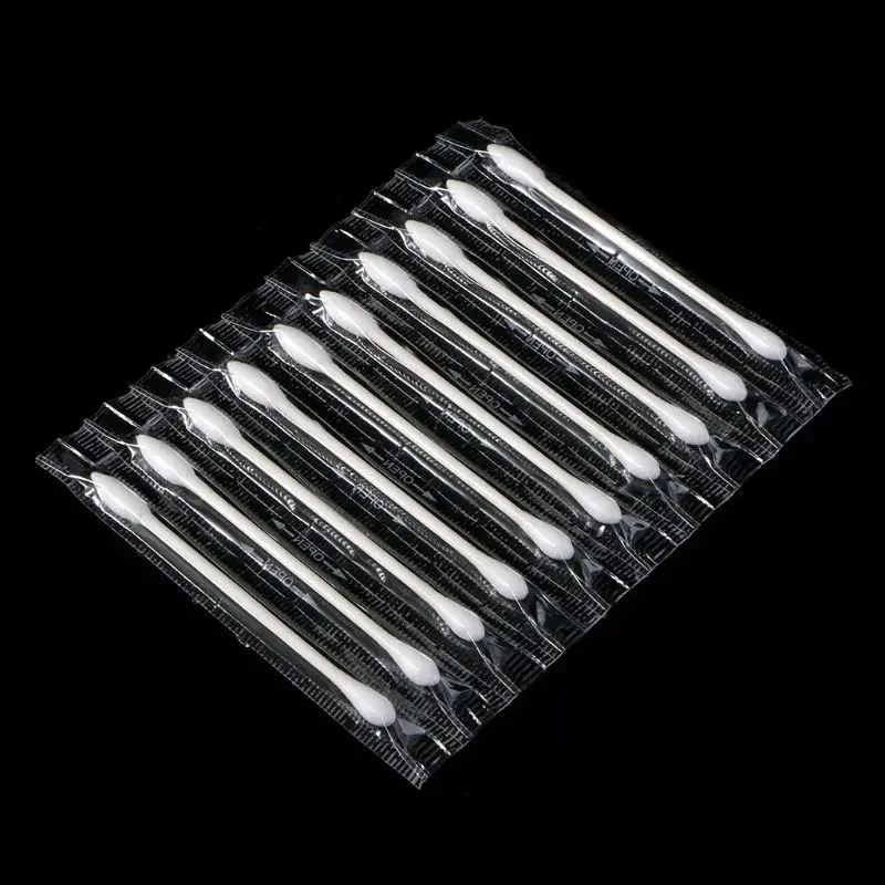 100pcs Disposable Double-ended Cotton Swabs Individually Packaged For Portable Travel Accessory