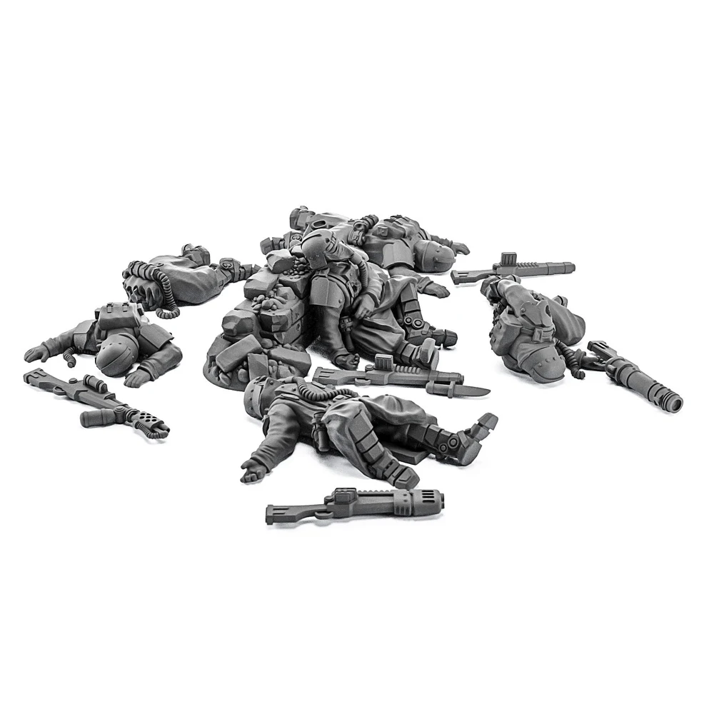 1/35 Resin Model Figure Kits GK , Five People，Military Theme，Unassembled And Unpainted,348C