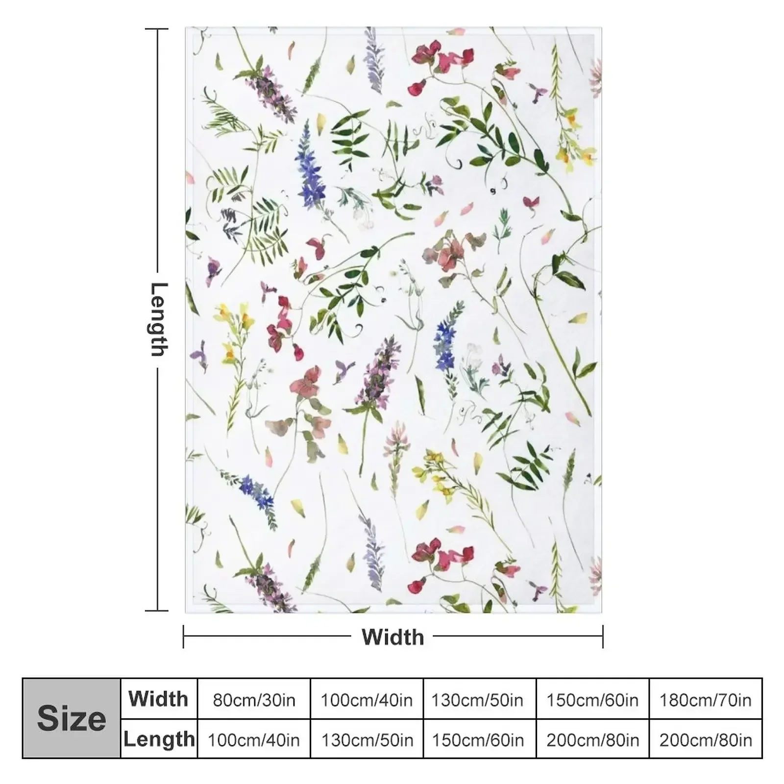 Wildflowers And Herbs Throw Blanket funny gift blankets ands Luxury Designer Plaid on the sofa Decorative Sofa Kid'S Blankets
