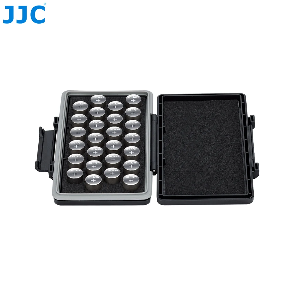 CR1/3N Battery Case Storage Water-Resistant Anti-Shock 26 Slots Button Round Battery Holder Case For CR1/3N Coin Cell Battery