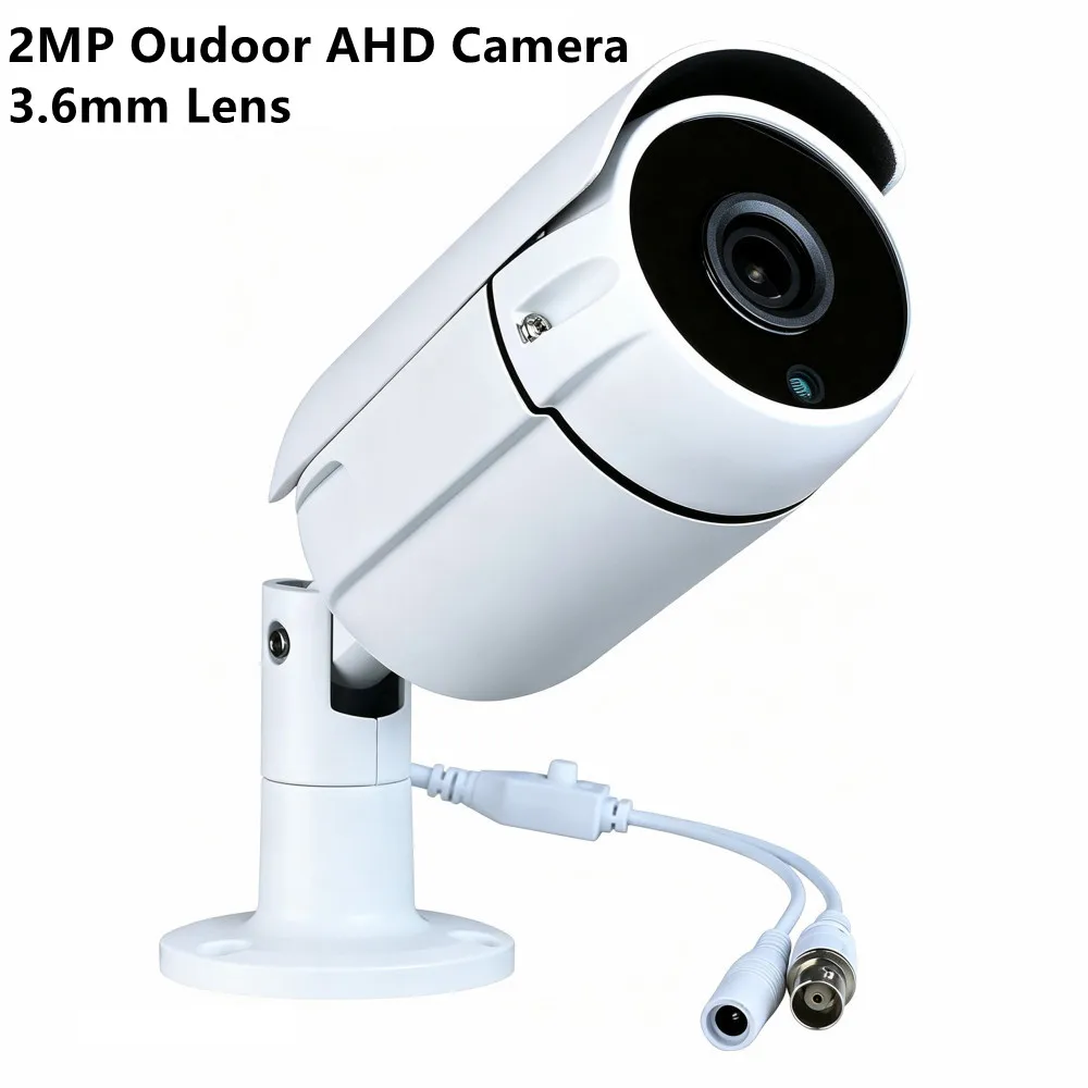 Full HD 1080P Bullet Outdoor Security Camera (4 IN 1 HD CVI/TVI/AHD/Analog) IR Night Vision 3.6mm Lens 2MP AHD CCTV Camera