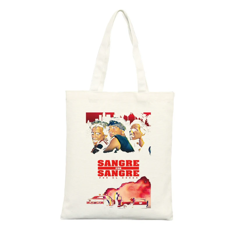 Canvas Tote Bag with Portrait and Car Graphics, Urban Style for Casual Shopping and Daily Use