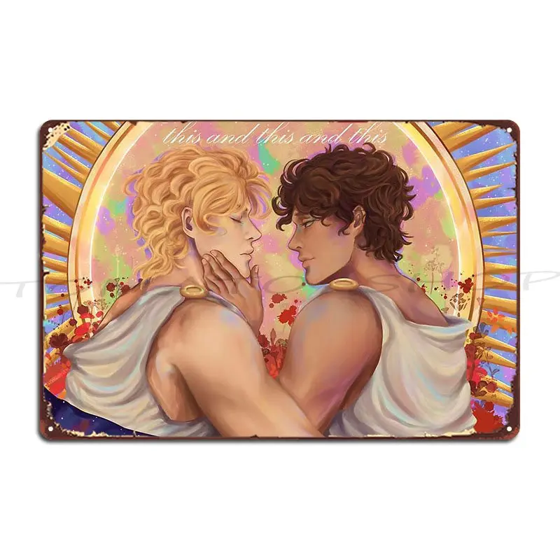 The Song Of Achilles The Love of Achilles Metal Sign Wall Mural Club Bar Kitchen Home Custom  Tin Sign Poster