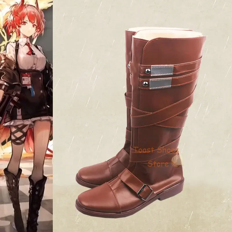 Game Arknights Fiammetta Cosplay Boots Comic Anime Game for Con Halloween Cosplay Costume Prop Shoes