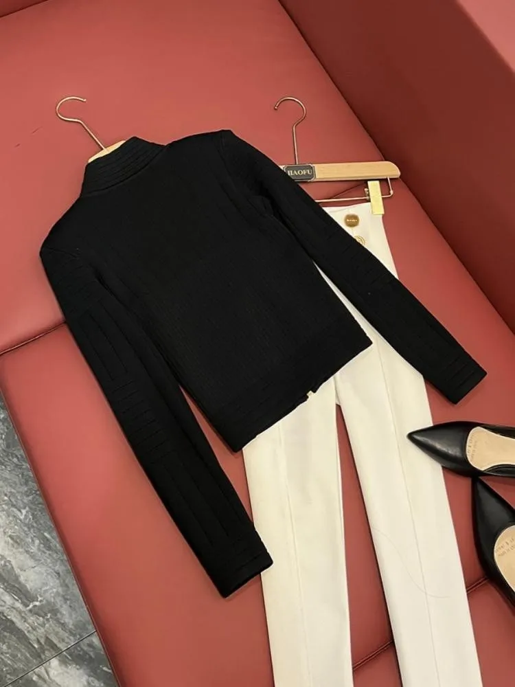 

Высококачественный зимний вязаный свитер Long Sve round Ne Open Cardigan Top Woolen Weave ort Outer D20352 Commute Sle Zipper...