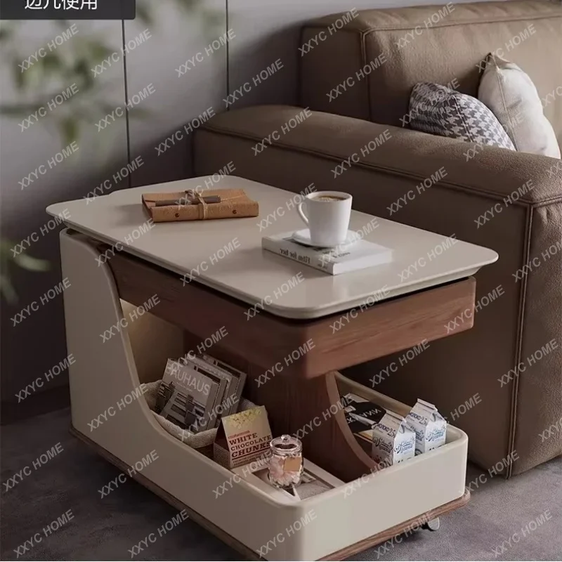 XXFactory Direct Sales Luxury Coffee Table Wheels Adjustable Mobile Living Room Coffee Table Modern Hotel Table
