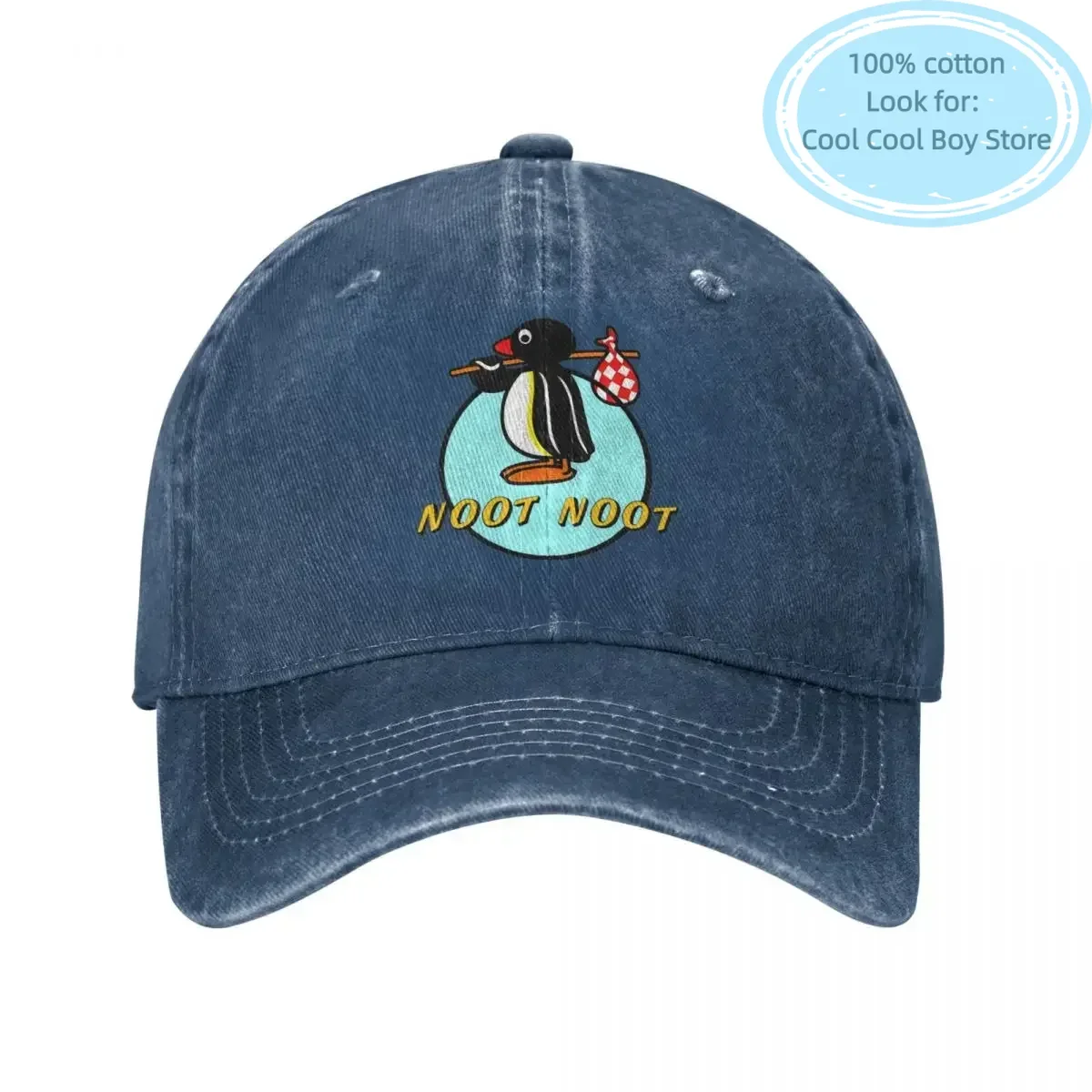 Vintage Noot Noot Ladies Baseball Caps Men Women Distressed Denim Headwear Pingu Pinga Penguin Outdoor Summer Caps Hat