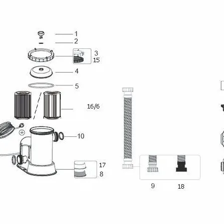 P05425 Filter Cover Exhaust Valve and Gasket For Flowclear Filtering Device Pool Accessories