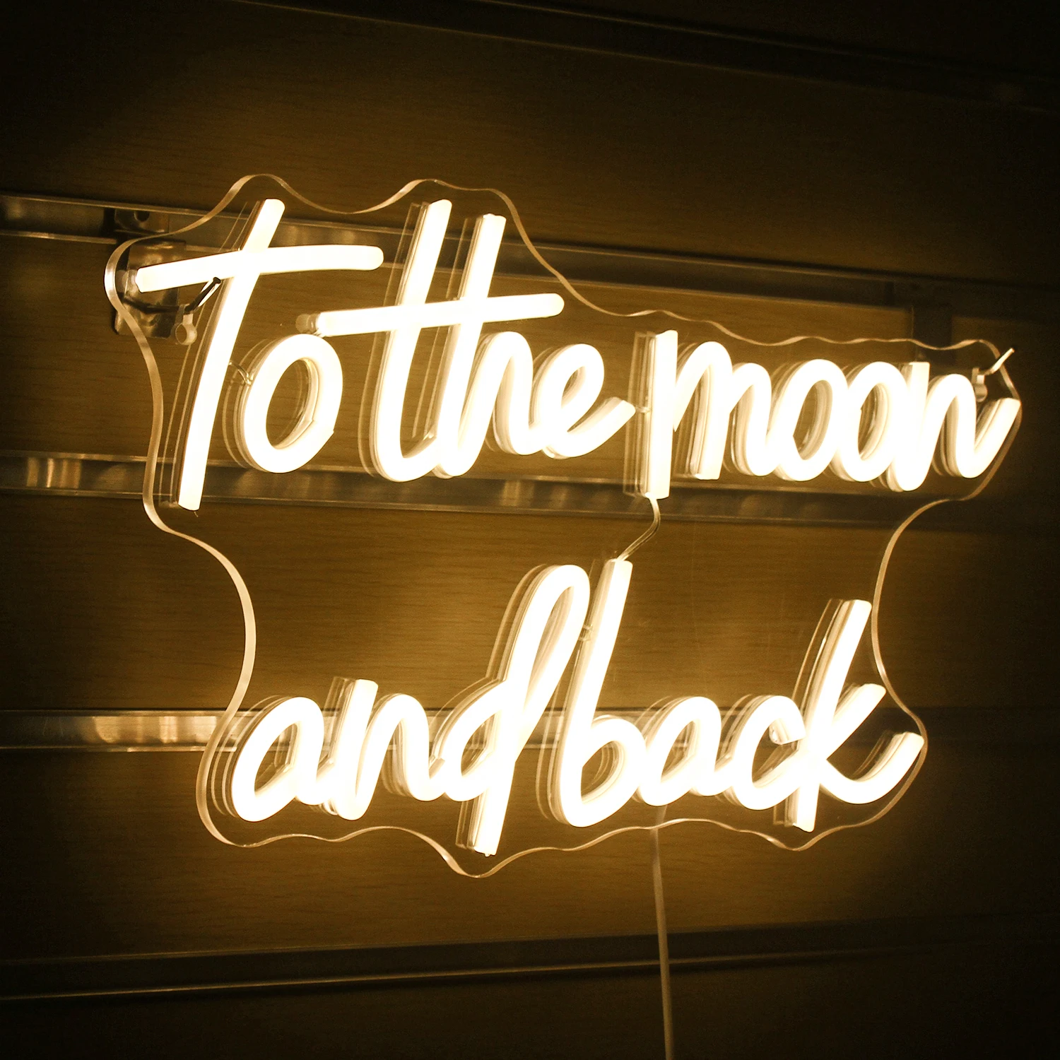 Imagem -02 - Warm Led Light up Neon Sign Letter Art Wall Lamp to The Moon And Back Casamento Casamento Festival Birthday Party Decoration