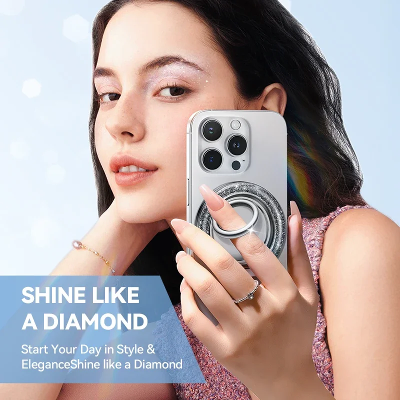 Joyroom anel magnético suporte de telefone aperto de telefone magnético design de cordão de silicone com super ímã para iphone 17/16/15/14 series