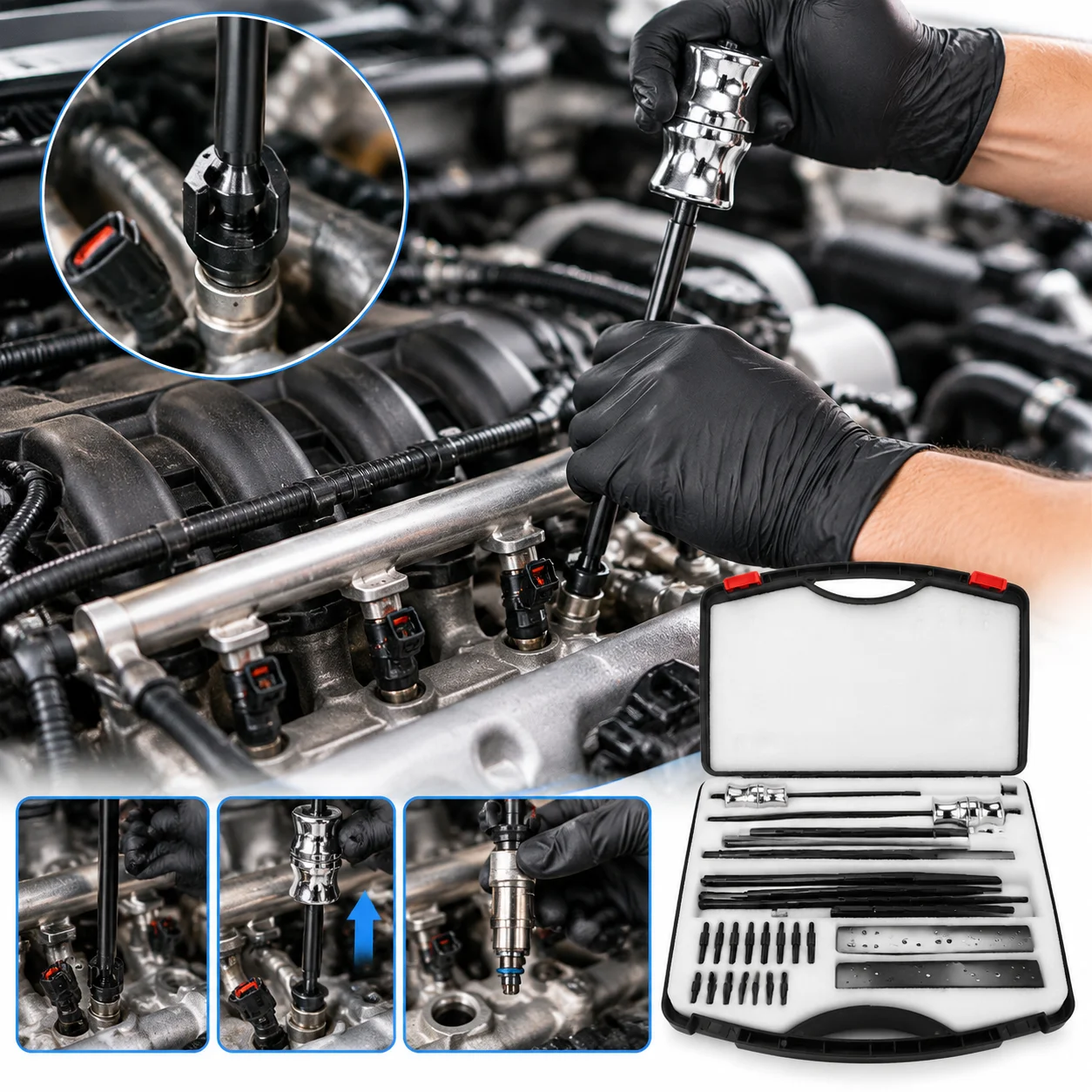 EN‑51146 Fuel Injector Rail Assembly Tool Kit New Master Replacer Set GM-51146