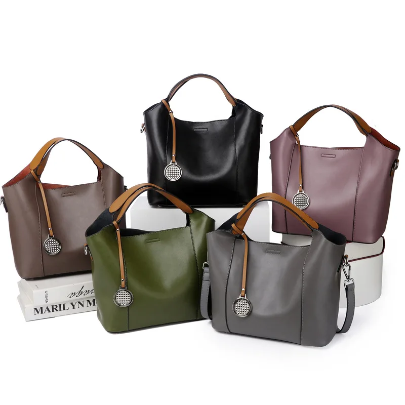 2025 Leather Women\'s Bag Fashion Cowhide Female Handbag Women\'s Single Shoulder Crossbody Bag