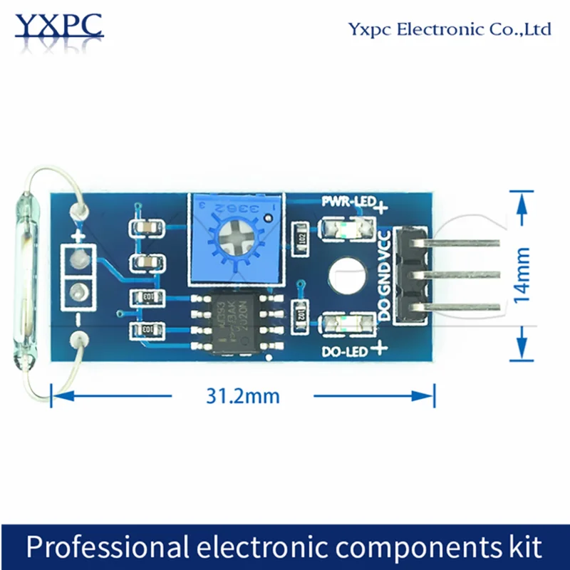 1pcs LM393 Reed Sensor Module Y213 MKA14103 Magnetron Module Reed Switch Magnetic Switch for Arduino