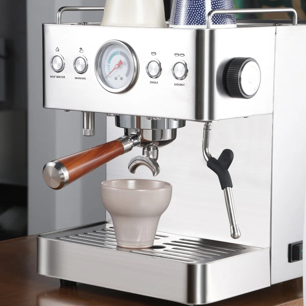 

Intelligent Library 15 Bar Pump Pressure Semi-automatic Electric Espresso Cappuccino Coffee Maker Machine