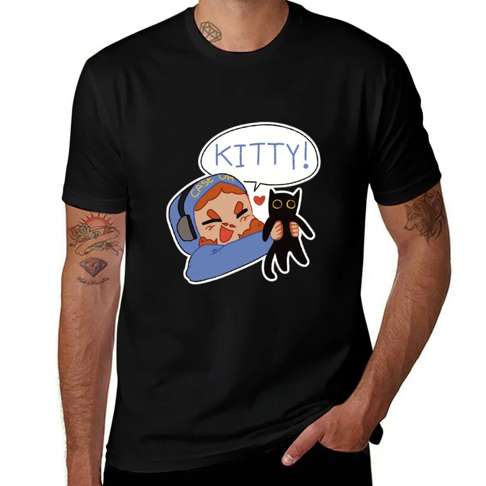 Caseoh kitty T-Shirt Work Wear Short Sleeve T-Shirt