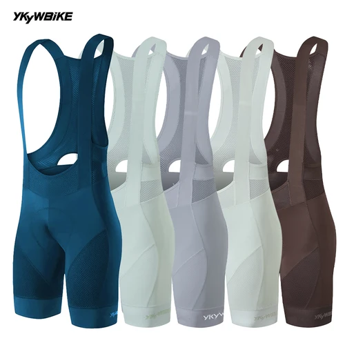 Imagen 1 del producto YKYW pantalones cortos de equipo profesional para hombre ropa deportiva transpirable para bicicleta mallas azules y grises 6 horas Verano