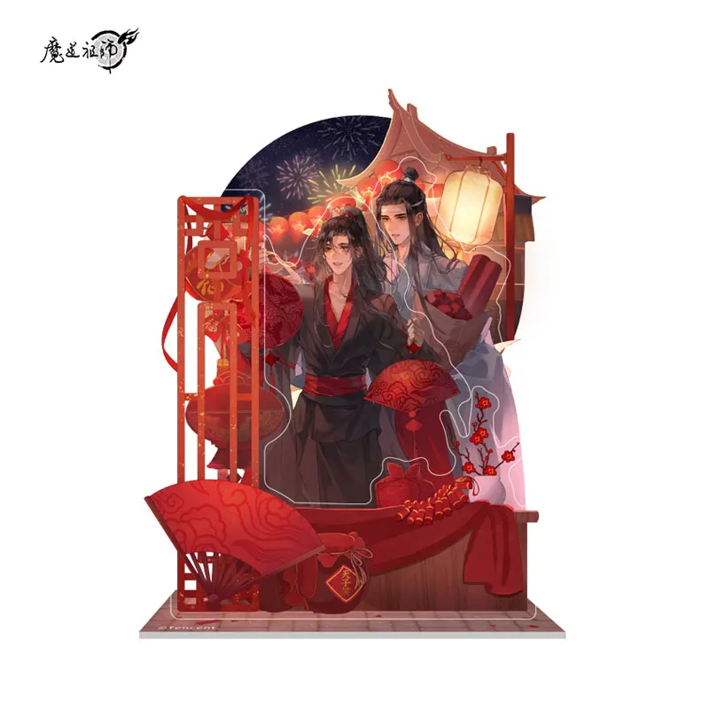 

Genuine Mo Dao Zu Shi Animation Peripherals Yin Fu Chun He Standing Piate Badge Lan Wangji Wei Wuxian Collection Ornaments