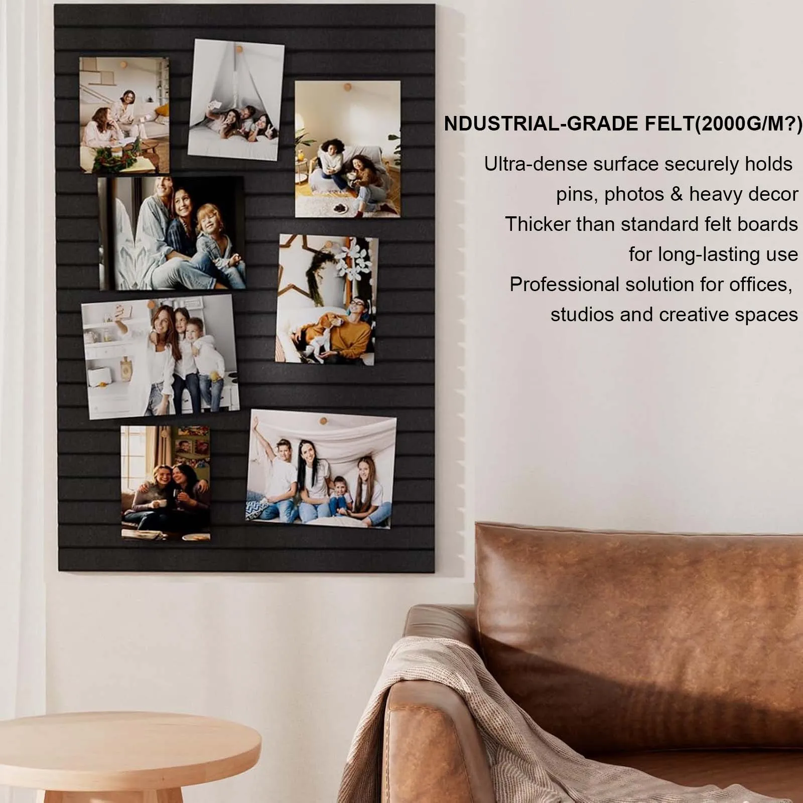12PCS Felt Wall Panel Stickers Decorative Bulletin Board for Photo Display Living Room Bedroom TV Background Wall Home Decor