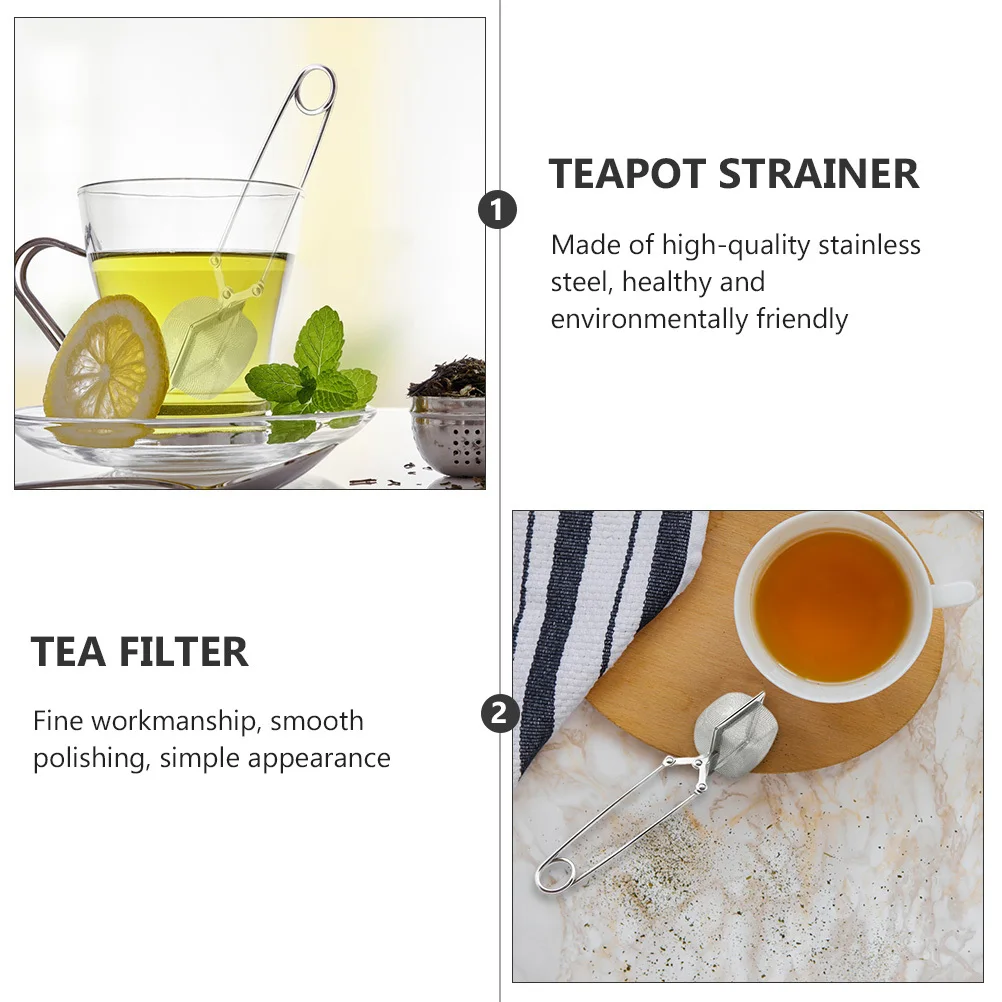 

4 шт. многоразовый чайный фильтр из нержавеющей стали с мелкой сеткой, портативный чайник, кружка, чашка, экологически чистый, гладкий, полированный