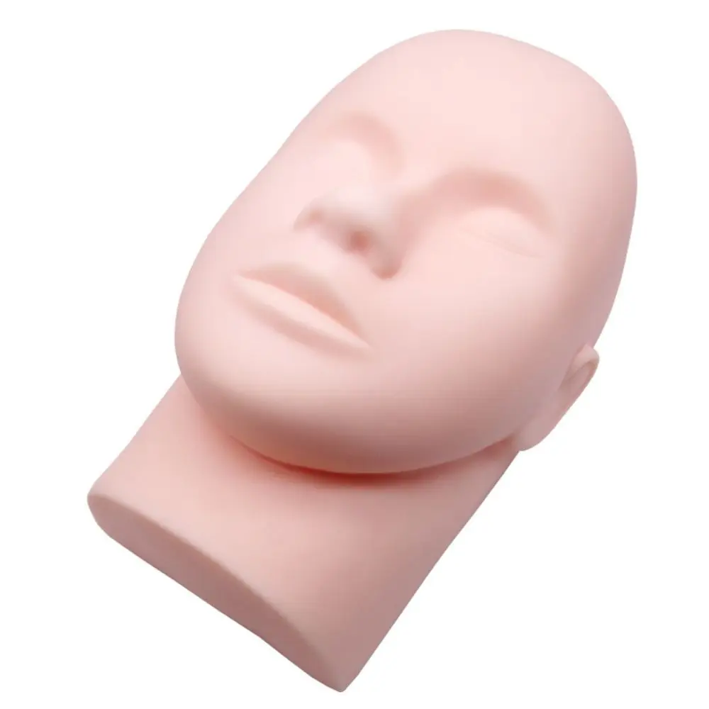 

Face Head Makeup Rubber Practice Training Head Grafting Lash Training Eyelash Extension Mannequin Eyelash Practice Doll