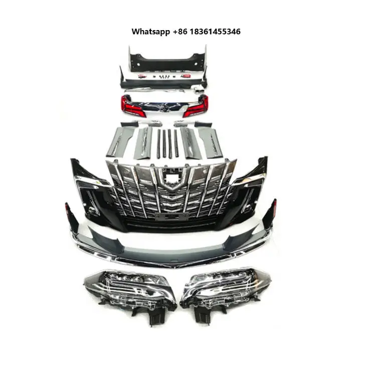 

For Alphard Includes Clips New Modellista Alphard Car Body Kit Bumper Headlight Taillight Upgrade