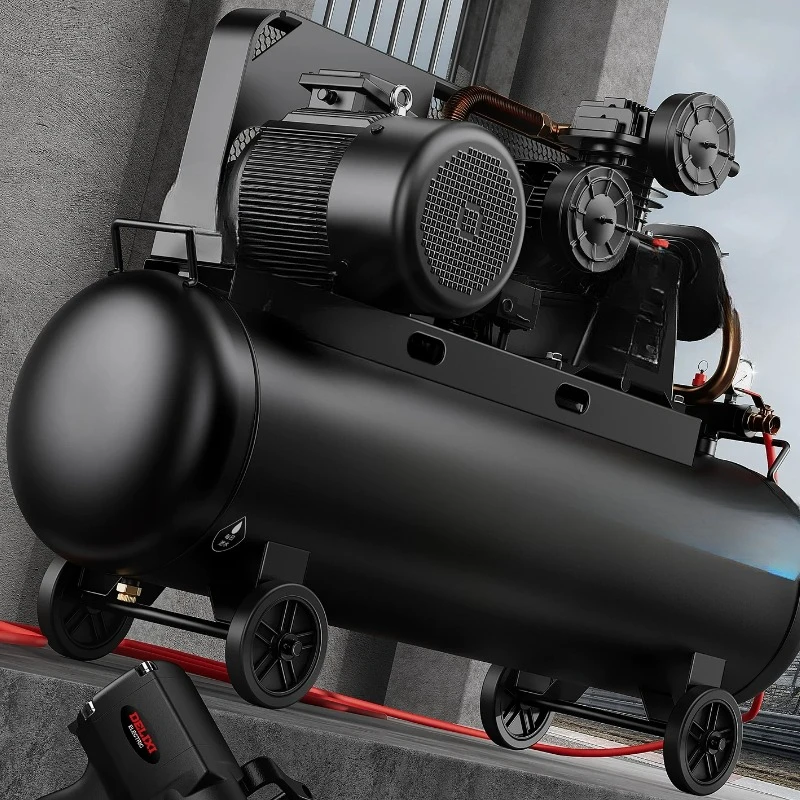 Industrial grade 380V large air compressor, belt type silent high pressure pump
