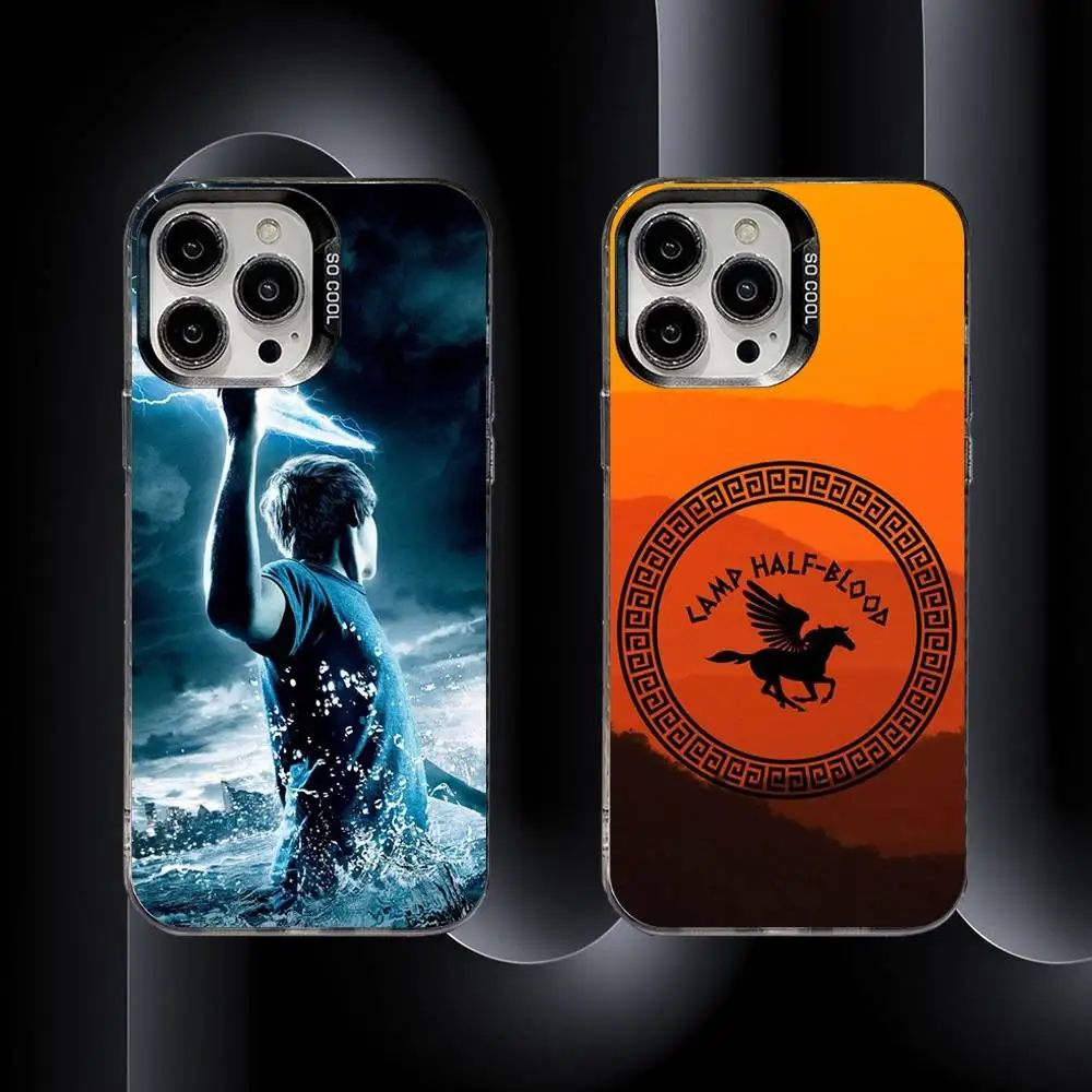 

P-Percy JacksonS Phone Case For iPhone 16,15,14,13,12,11,8,7,Pro,Max,Plus,Mini,XS,SE Anti Fall Black Matte Hard