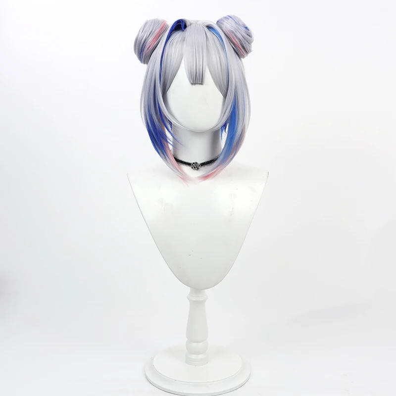 NIJISANJI Virtual YouTube Vtuber Hololive Amane Kanata Cos Cosplay Wig Halloween Carnival Party Props Synthetic + Wig Cap