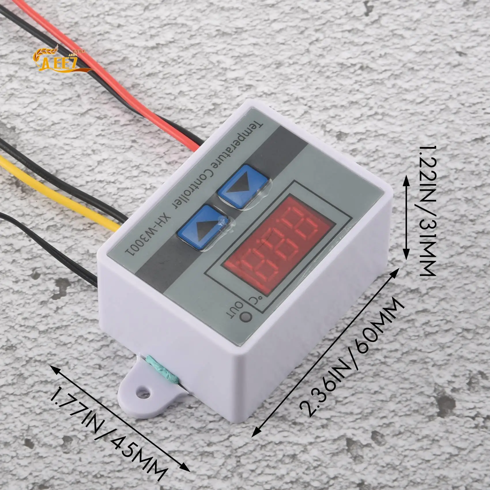 AEE7-10A AC110-220V Digital LED Temperature Controller XH-W3001 For Incubator Cooling Heating Switch Thermostat NTC Sensor