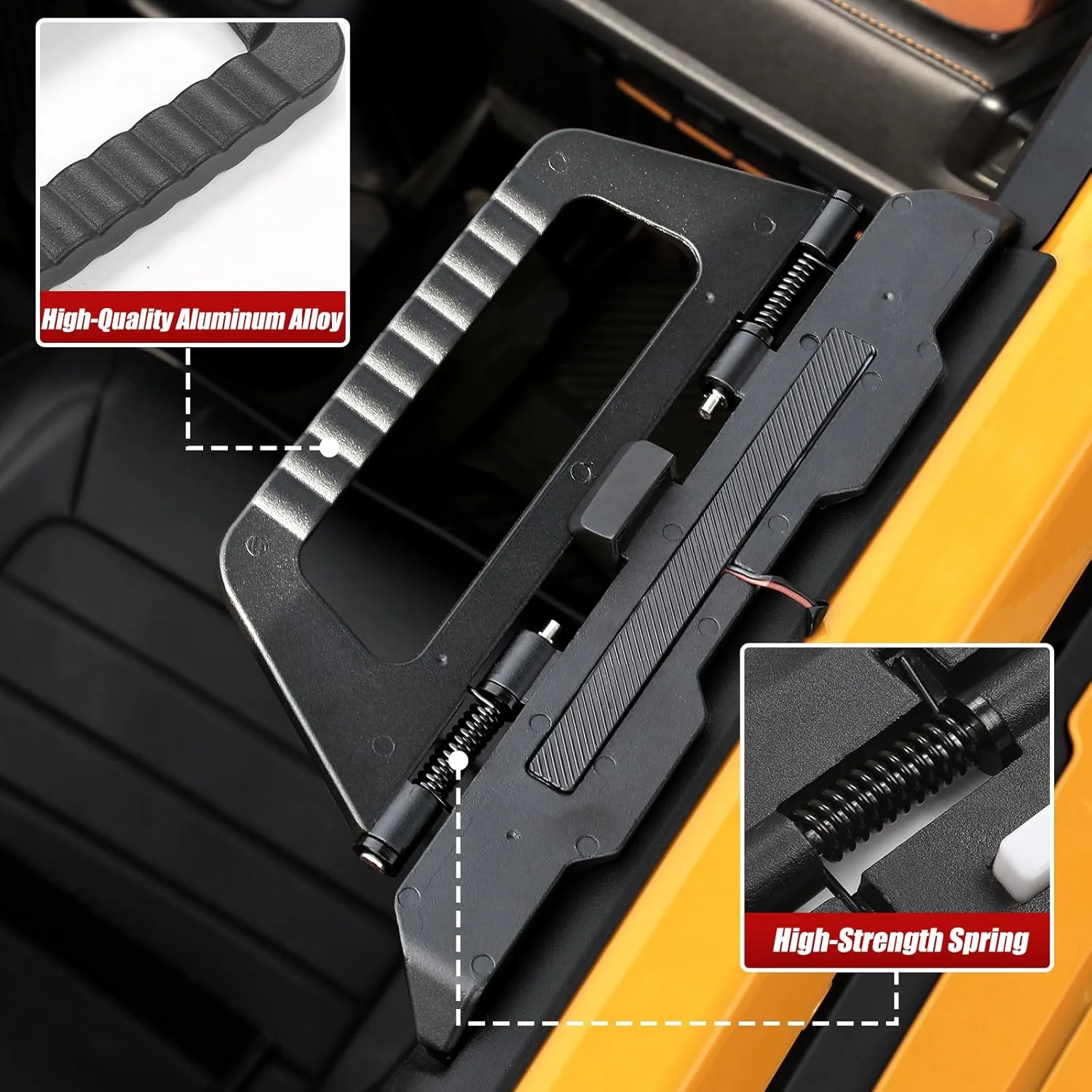 2PCS Front Part Car With LED light interior Roof handle For Ford Bronco 2021-2023 Internal Modified Car Accessories